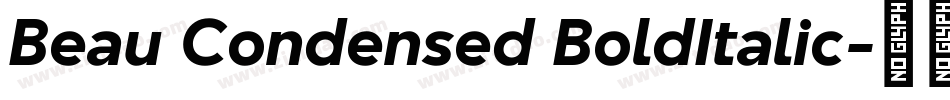 Beau Condensed BoldItalic字体转换